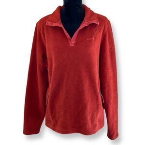 L.L Bean orange fleece pullover